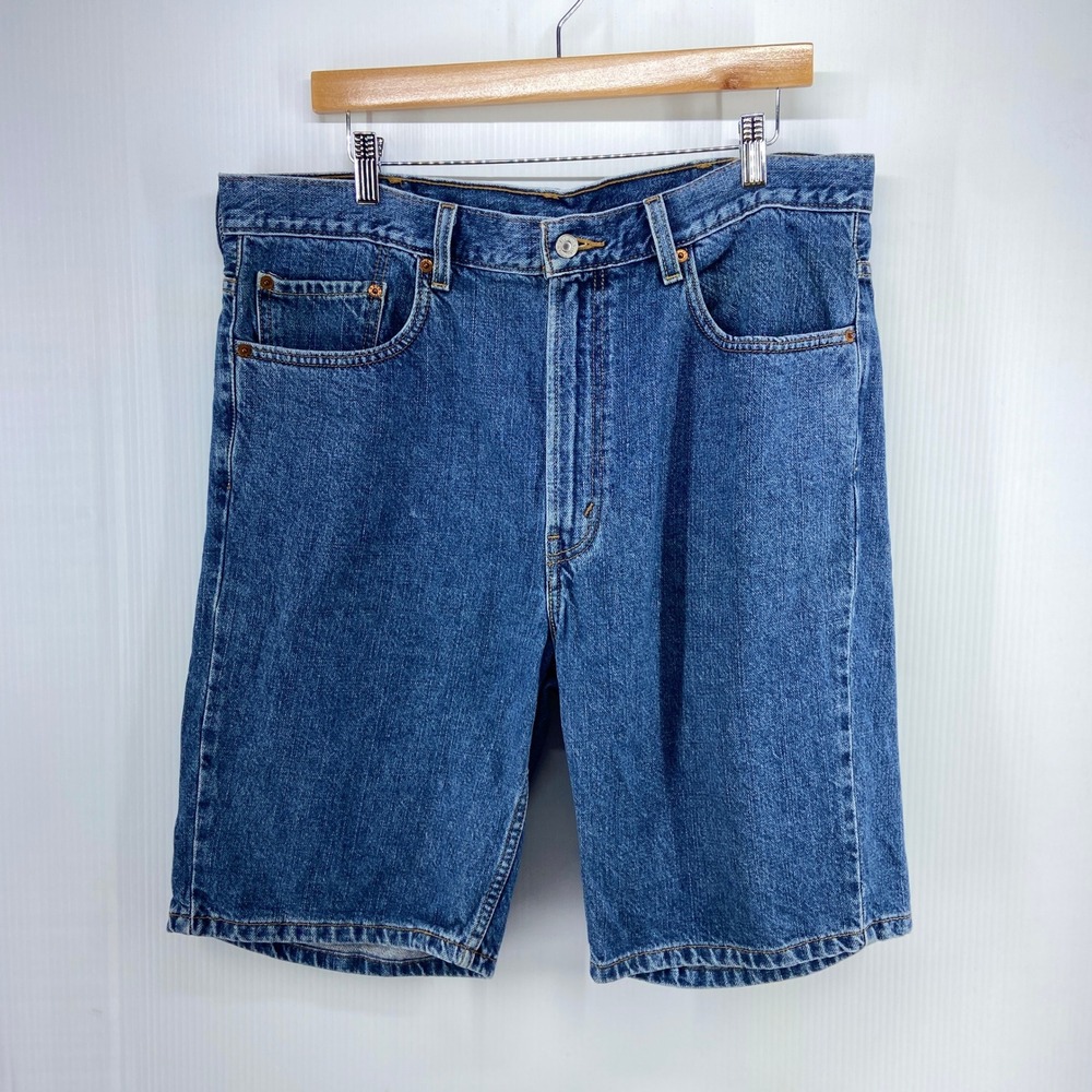 Levis 505 Regular Fit Blue Denim Jean Shorts Jorts Mens‎ 38